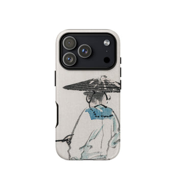 Japanese Fisherman - Kono Bairei Phone Case Minimalist Phone Case Delicate Ink-wash Illustration Figure Traditional Kōno Bairei’s Masterful