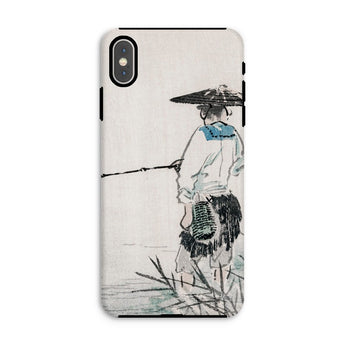Japanese Fisherman - Kono Bairei Phone Case Phone Case Traditional Asian Ink Painting Figure Conical Kōno Bairei’s Masterful Woodblock