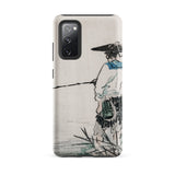 Japanese Fisherman - Kono Bairei Phone Case Minimalist Phone Case Traditional Ink-wash Painting Fisherman Straw Kōno Bairei’s Masterful