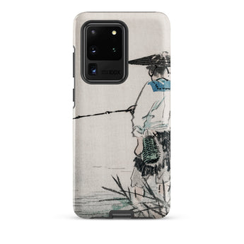 Japanese Fisherman - Kono Bairei Phone Case Smartphone Case Minimalist Ink-wash Painting Figure Traditional Attire Kōno Bairei’s Masterful