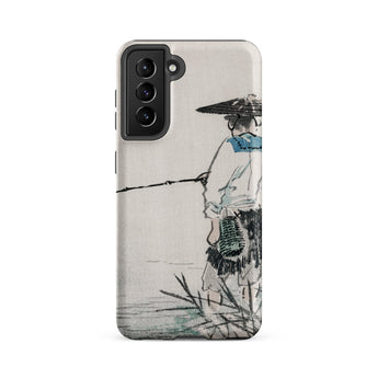Japanese Fisherman - Kono Bairei Phone Case Minimalist Phone Case Traditional Ink-wash Painting Fisherman Wide-brimmed Kōno Bairei’s