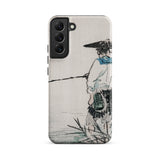 Japanese Fisherman - Kono Bairei Phone Case Phone Case Traditional Ink-wash Painting Fisherman Straw Hat Kōno Bairei’s Masterful Woodblock