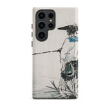 Japanese Fisherman - Kono Bairei Phone Case Sleek Phone Case Traditional Ink-wash Painting Fisherman Straw Kōno Bairei’s Masterful