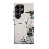 Japanese Fisherman - Kono Bairei Phone Case Sleek Phone Case Traditional Ink-wash Painting Fisherman Straw Kōno Bairei’s Masterful