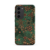 Japanese Floral Pattern - G.a. Audsley Phone Case Samsung Galaxy S23 Plus / Matte Dark Green Phone Case Adorned Dense Intricate Floral