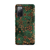 Japanese Floral Pattern - G.a. Audsley Phone Case Samsung Galaxy S20 Fe / Matte Dark Green Adorned Dense Orange Iphone, Olive-tinted