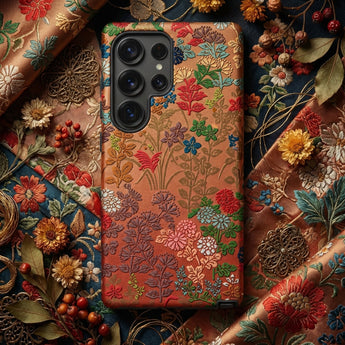 Japanese Flower Fan Pattern 1 - G.a. Audsley Phone Case, Mobile Cases, Toby Leon