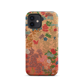 Japanese Flower Fan Pattern 1 - G.a. Audsley Phone Case Iphone 12 / Matte Floral Patterned Phone Case Twilight Meadow Unfurls, Japanese