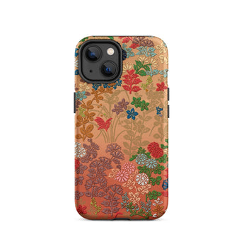 Japanese Flower Fan Pattern 1 - G.a. Audsley Phone Case Iphone 14 / Matte Floral Patterned Phone Case Twilight Meadow Unfurls, Japanese