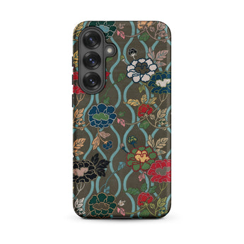 Japanese Flower Fan Pattern 2 - G.a. Audsley Phone Case, Samsung Galaxy S25 Plus / Matte, Mobile Cases, Toby Leon