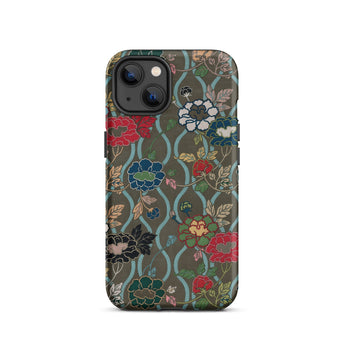 Japanese Flower Fan Pattern - G.a. Audsley Iphone Case, 13 / Matte, Floral Patterned Phone Case