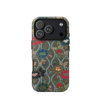 Motivo giapponese con ventagli floreali - Custodia per iPhone di G.a. Audsley, 17 Pro / Opaco, Custodie per telefoni cellulari, Toby Leon