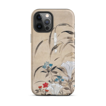 Japanese Flowers - Tawaraya Sōsetsu Iphone Case, 12 Pro Max / Matte, Floral-patterned Phone Case