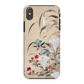 Japanese Flowers - Tawaraya Sōsetsu Phone Case Iphone Xs / Matte Floral-patterned Phone Case Iphone