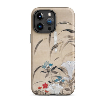 Japanese Flowers - Tawaraya Sōsetsu Phone Case Iphone 15 Pro Max / Matte Floral-patterned Phone Case Iphone