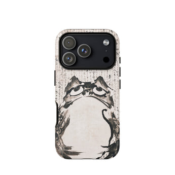 Japanese Frog - Getsuju Phone Case Iphone 17 Pro / Matte Iphone 12 Pro Max Case Frog Design Black Case, Getsuju Japanese