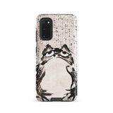 Japanese Frog - Getsuju Phone Case Samsung Galaxy S20 / Matte Black White Ink-style Frog Illustration Phone Case Japanese Iphone Case,