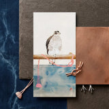 Japanese Hawk - Tosa Mitsuoki Edo Period Bird Art Print / Canvas Delicate Watercolor Painting Perched Branch Rendered Soft, Exquisite