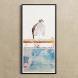 Japanese Hawk - Tosa Mitsuoki Edo Period Bird Art Print / Canvas, Tosa Mitsuoki, Exquisite Woodblock Print, 19th-century Japanese Artistry