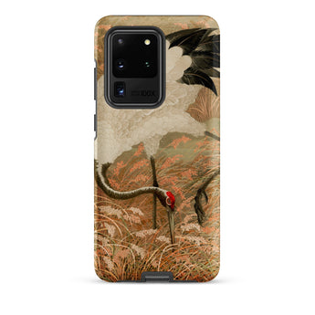 Japanese Sarus Crane - G.a. Audsley Phone Case Samsung Galaxy S20 Ultra / Matte Detailed Illustration Two Cranes Autumnal Field, George