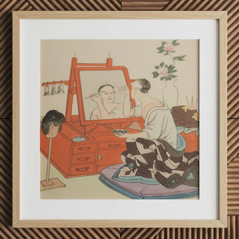 Japanese Theater Scene - Hasegawa Takejiro Art Print / Canvas, 12x12’’ / 31x31cm / Natural Frame / Matboard, Posters Prints & Visual