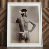 Japanese Wabori Tattoo - S. Ogawa Fine Art Print / Canvas Black White Anatomical Chart Poster, Eternal Floating World, Tattoos Prints