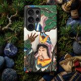 Japanese Warrior Banner - Kakuro Phone Case Black Phone Case Vibrant Traditional Japanese-style Illustration Samurai Japanese Warrior