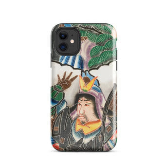 Japanese Warrior Banner - Kakuro Phone Case Iphone 11 / Gloss Vibrant Intricately Illustrated Phone Case Traditional Japanese Warrior
