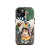 Japanese Warrior Banner - Kakuro Phone Case Iphone 15 / Gloss Vibrant Intricately Illustrated Phone Case Traditional Japanese Warrior