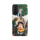Japanese Warrior Banner - Kakuro Phone Case Samsung Galaxy S21 Fe / Matte Vibrant Intricately Illustrated Phone Case Traditional Japanese
