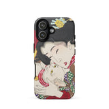Japanische Frau und Katze - Tsukioka Yoshitoshi Iphone Hülle, 17 / Matt, Handyhüllen, Toby Leon