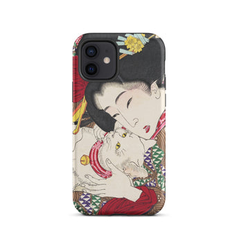 Japanese Woman and Cat - Tsukioka Yoshitoshi Phone Case Iphone 12 / Matte Phone Case Woman Cat Design Tsukioka Yoshitoshi Iphone,