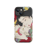 Japanese Woman and Cat - Tsukioka Yoshitoshi Phone Case Iphone 14 / Matte Iphone Case Japanese Art Tsukioka Yoshitoshi Iphone, Snow-white