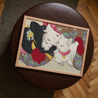 Japanese Woman and Cat - Yoshitoshi Art Print / Canvas, Posters Prints & Visual Artwork, Toby Leon