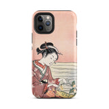 Japanese Woman Picking Chrysanthemum - Suzuki Harunobu Iphone Case, 11 Pro / Matte, Mobile Phone Cases, Toby Leon