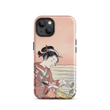 Japanese Woman Picking Chrysanthemum - Suzuki Harunobu Iphone Case, 13 / Gloss, Mobile Phone Cases, Toby Leon