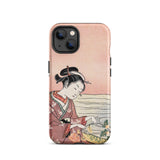 Japanese Woman Picking Chrysanthemum - Suzuki Harunobu Iphone Case, 13 / Matte, Mobile Phone Cases, Toby Leon