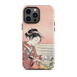Japanese Woman Picking Chrysanthemum - Suzuki Harunobu Iphone Case, 13 Pro Max / Matte, Mobile Phone Cases, Toby Leon