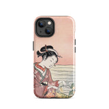 Japanese Woman Picking Chrysanthemum - Suzuki Harunobu Iphone Case, 14 / Gloss, Mobile Phone Cases, Toby Leon