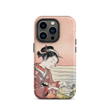 Japanese Woman Picking Chrysanthemum - Suzuki Harunobu Iphone Case, 14 Pro / Matte, Mobile Phone Cases, Toby Leon