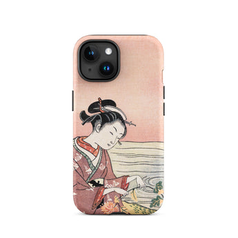 Japanese Woman Picking Chrysanthemum - Suzuki Harunobu Iphone Case, 15 / Matte, Mobile Phone Cases, Toby Leon