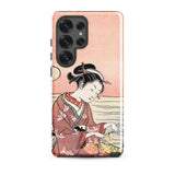 Japanese Woman Picking Chrysanthemum - Suzuki Harunobu Phone Case Samsung Galaxy S25 Ultra / Gloss Phone Case Vintage-style Illustration