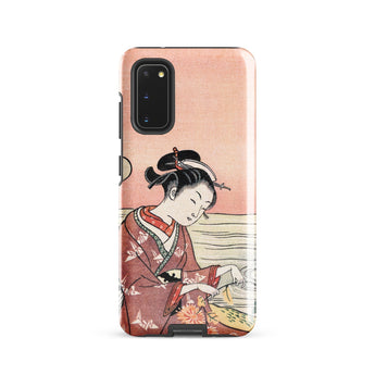 Japanese Woman Picking Chrysanthemum - Suzuki Harunobu Phone Case Samsung Galaxy S20 / Gloss Phone Case Vintage-style Illustration
