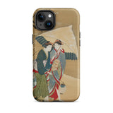 Japanese Women in Snow - Shunman Iphone Case, 15 Plus / Matte, Iphone Case Traditional Japanese Art Print Two Women