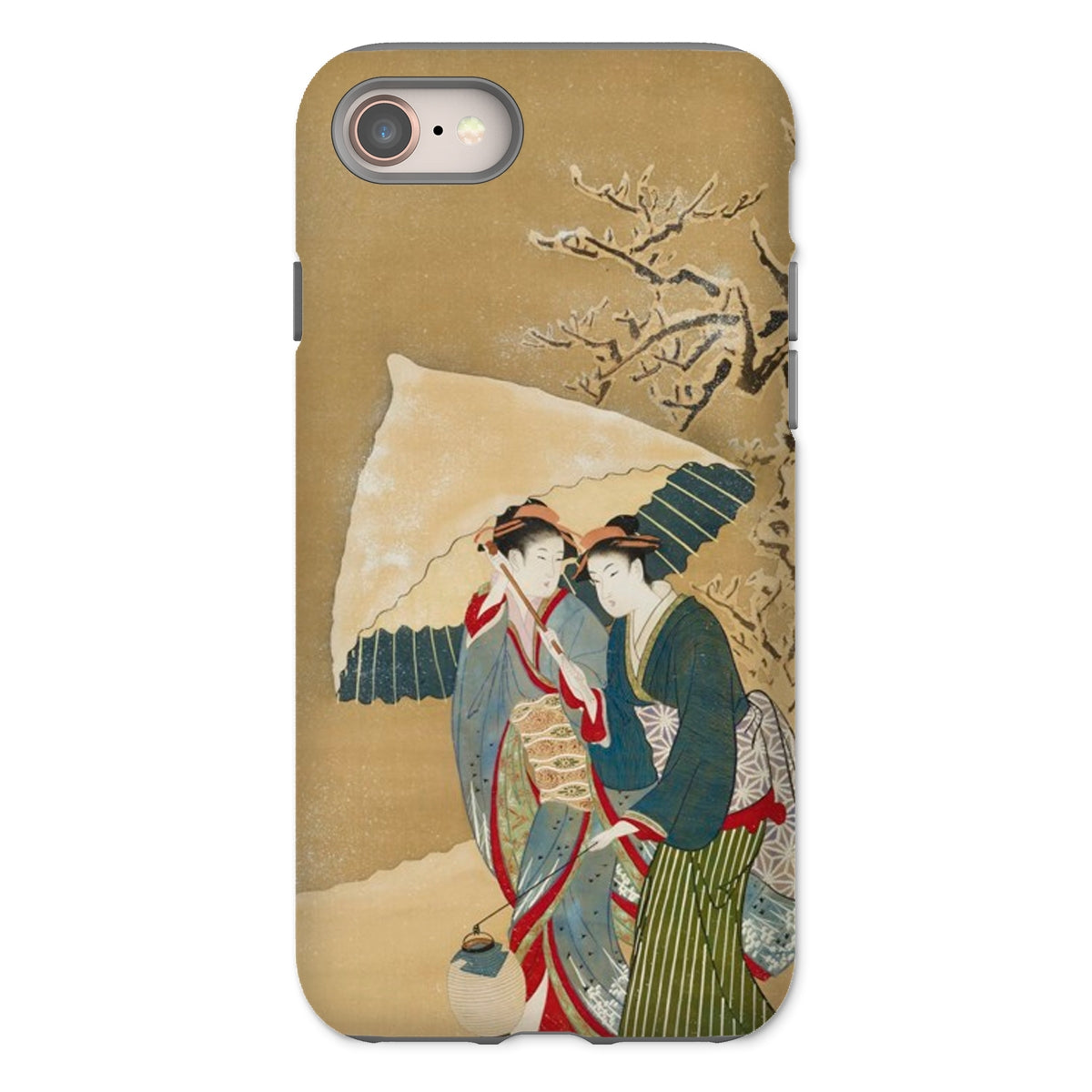 Japanese Women in Snow Shunman Iphone Case, 8 / Matte, Phone Case Japanese Art