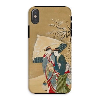 Japanese Women in Snow - Shunman Phone Case Iphone Xs / Matte Phone Case Japanese Art Iphone