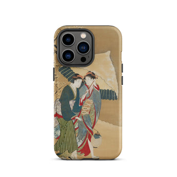 Japanese Women in Snow - Shunman Phone Case Iphone 13 Pro / Matte Iphone Case Traditional Japanese Art Design