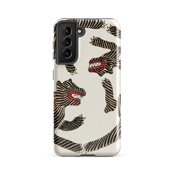 Japanese Woodblock Tiger - Taguchi Tomoki Phone Case, Samsung Galaxy S21 Fe / Gloss, Mobile Cases, Toby Leon