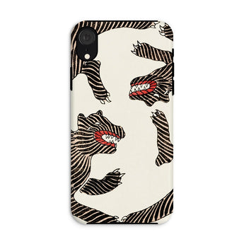 Japanese Woodblock Tiger - Taguchi Tomoki Phone Case Iphone Xr / Matte Phone Case Pattern Striped Animal Faces Body Taguchi Tomoki,