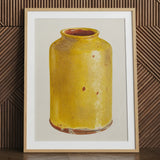 Jar - Yolande Delasser stampa artistica in ceramica dorata / Tela, 24x32’’ / 61x81cm / Cornice naturale / Passe-partout, Poster, stampe e opere d’arte visiva,